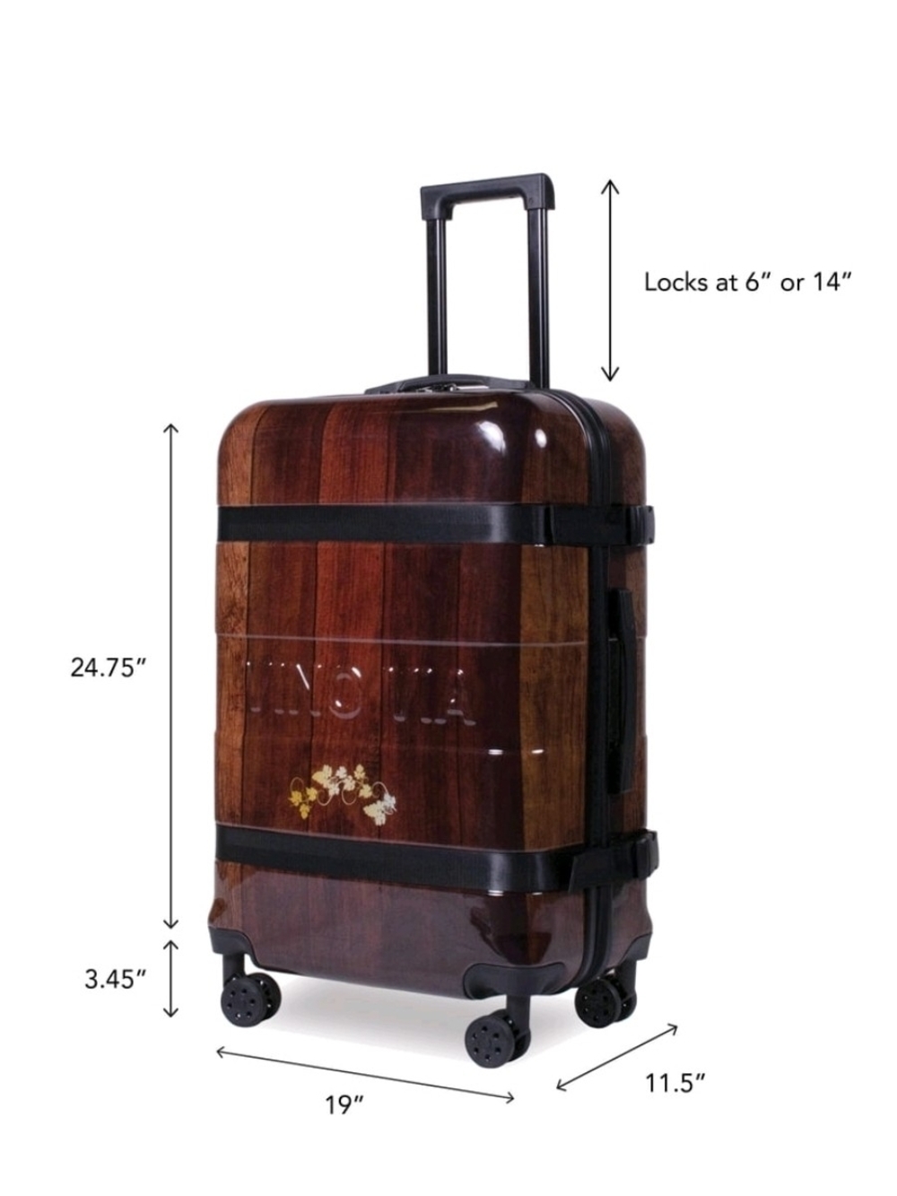 10 Bottle Wine Suitcase With 360* Wheels & TSA Lock